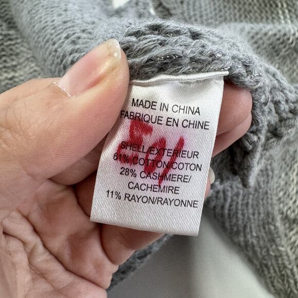 Theory Sweater Vest Womens Medium Gray Melinda B Paramour Cashmere Blend Drape - Picture 5 of 8